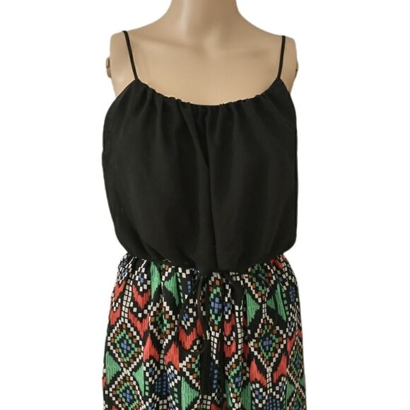 Y2K‎ City Triangles Maxi Dress M Fairy Grunge Sheer Overlay Whimsigoth Romantic - Picture 2 of 16